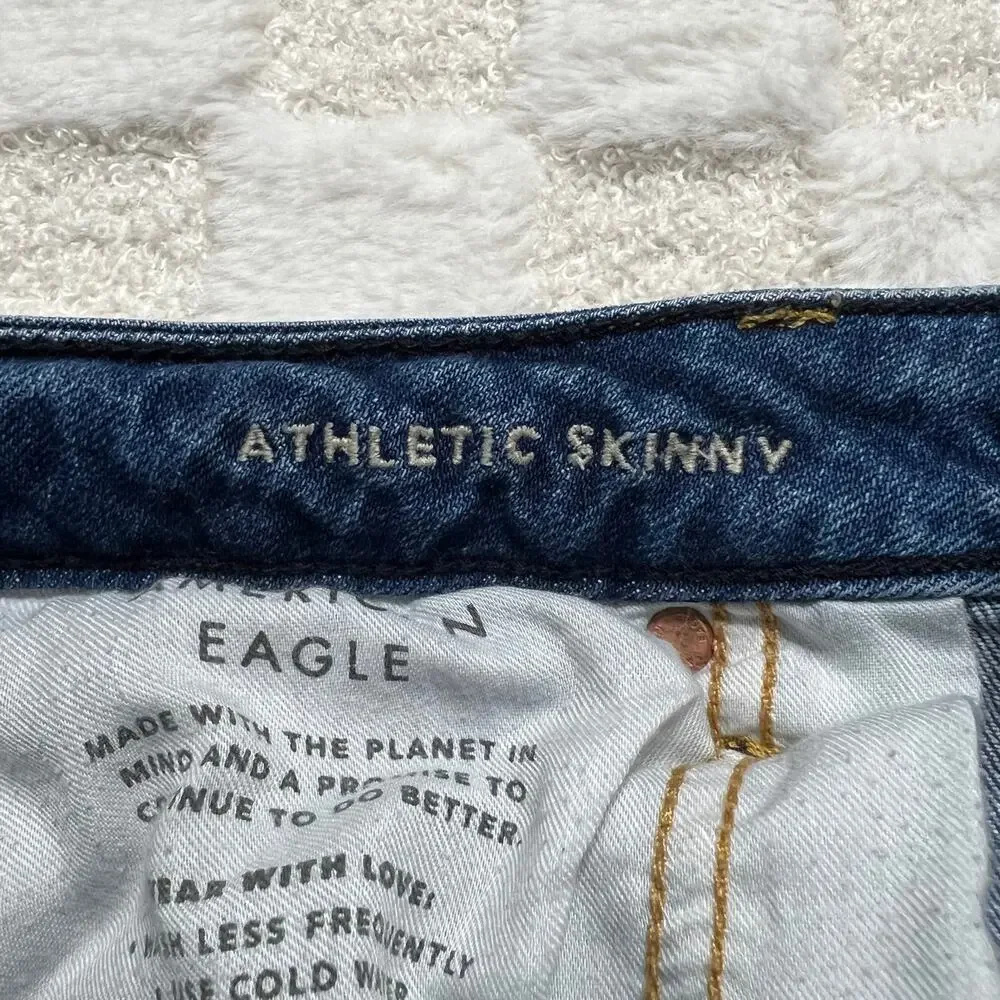American Eagle Athletic Skinny Jeans 30x32 (30x30) Distressed